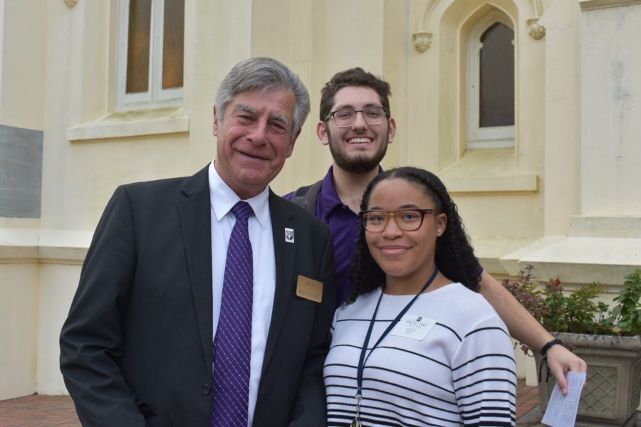 Dr. Lee with Easton Hollis and a prospective student