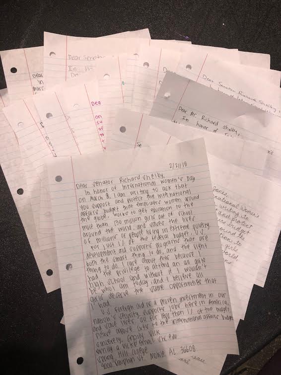 The letters written to legislators. 