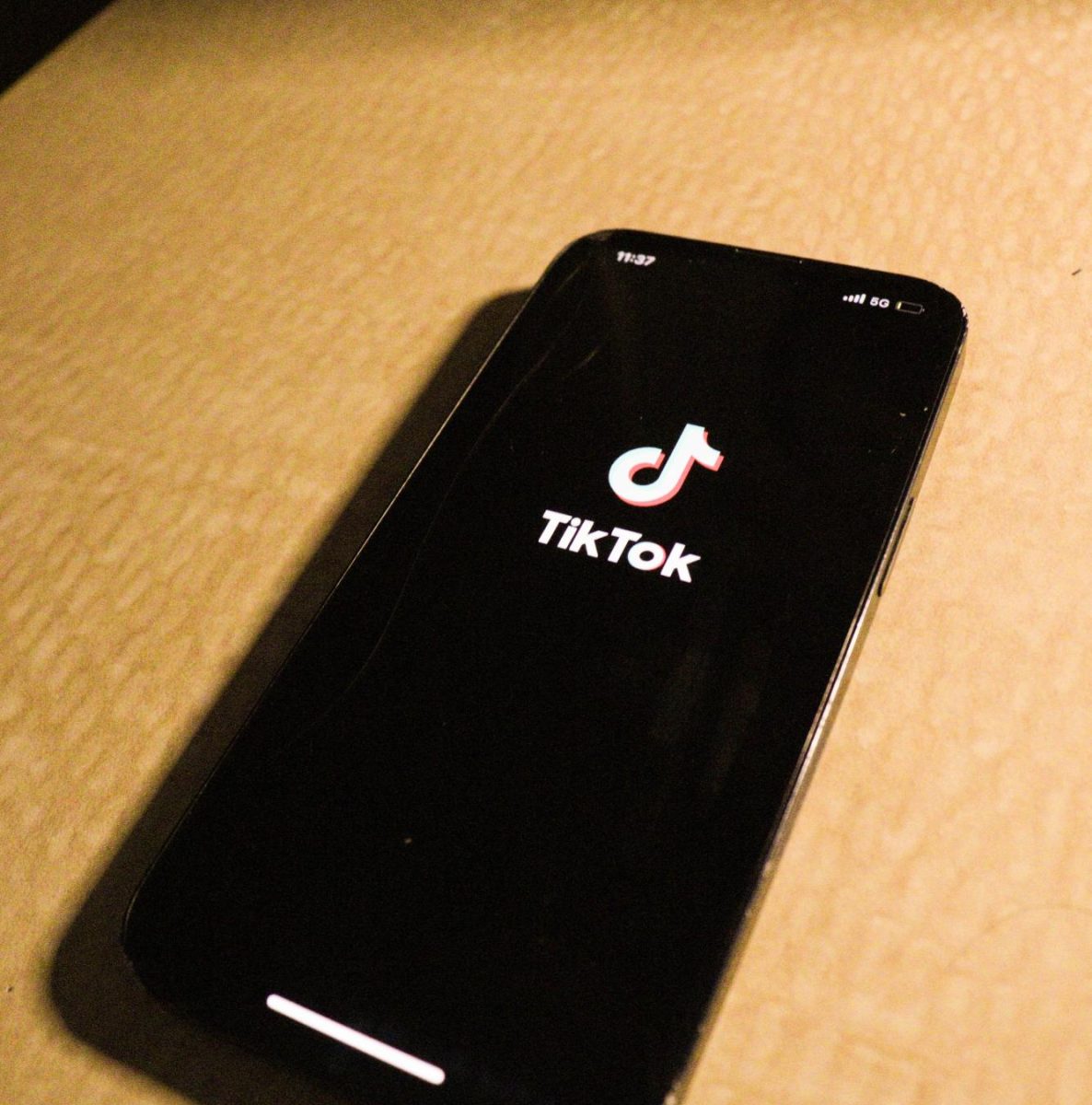 TikTok loading on a cell phone